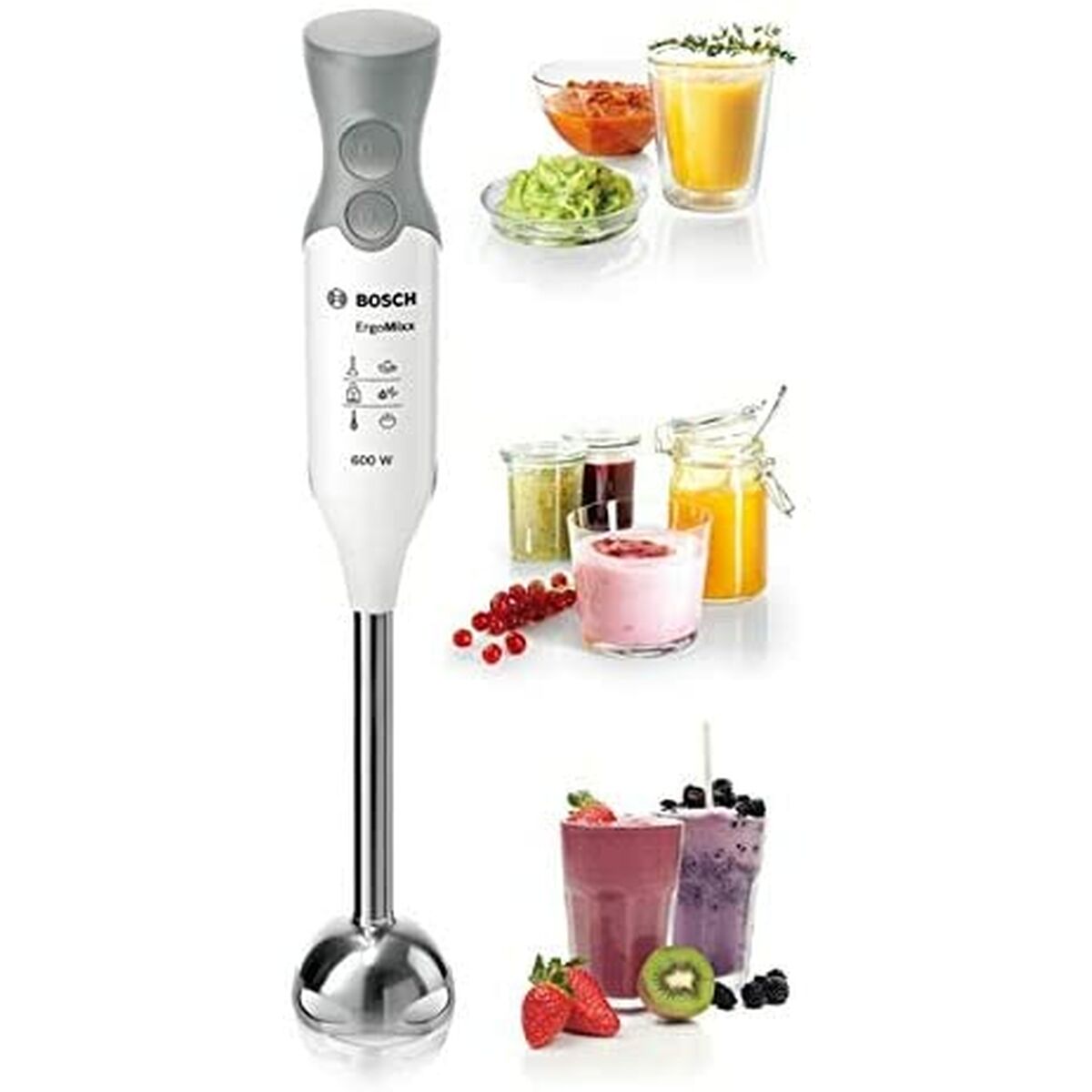 Frullatore ad Immersione BOSCH MSM66110 600W Bianco Grigio 600 W